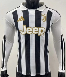 2627 Juve Home Long Sleeve Player Version Soccer Jersey